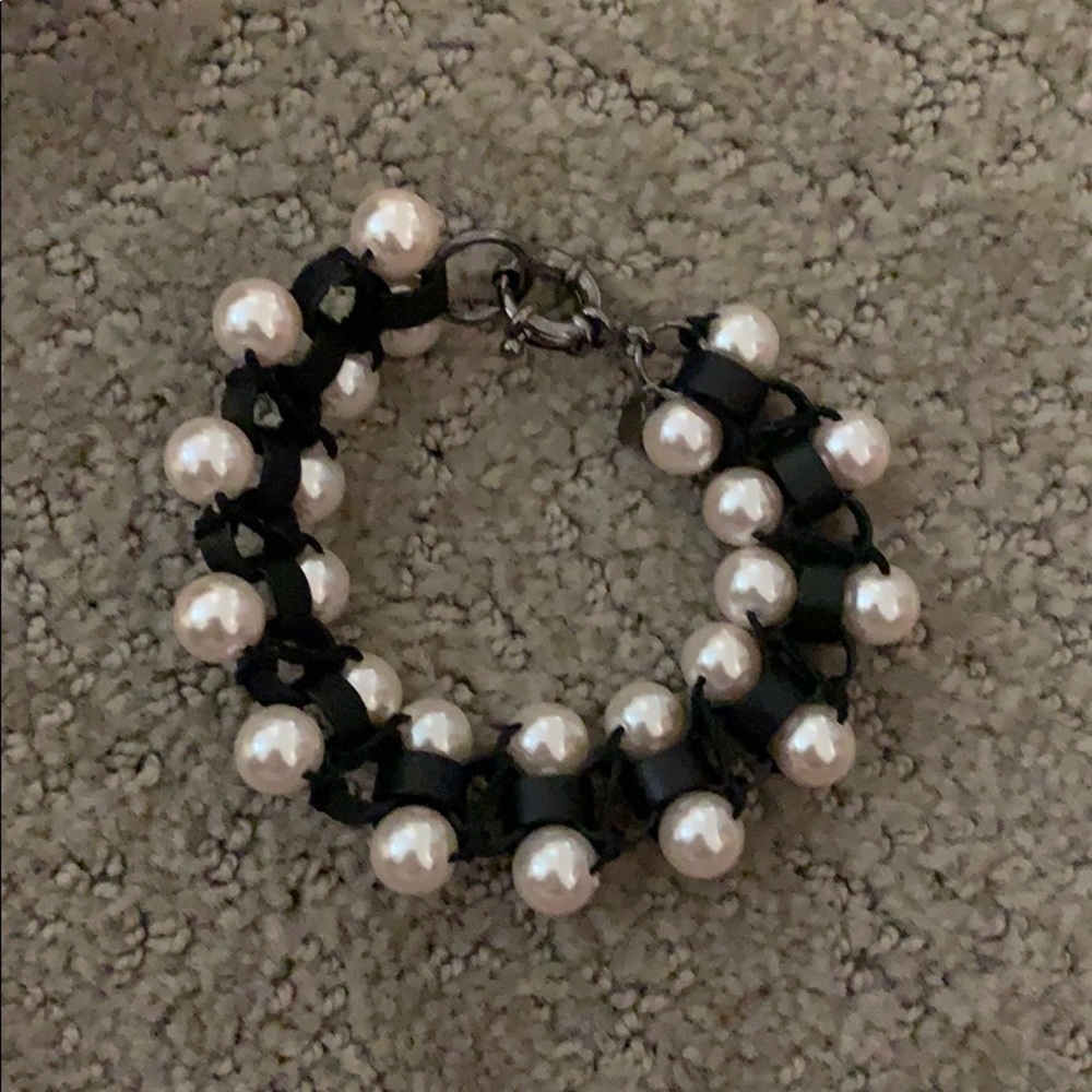 Lee Angel Black and Pearl Bracelet